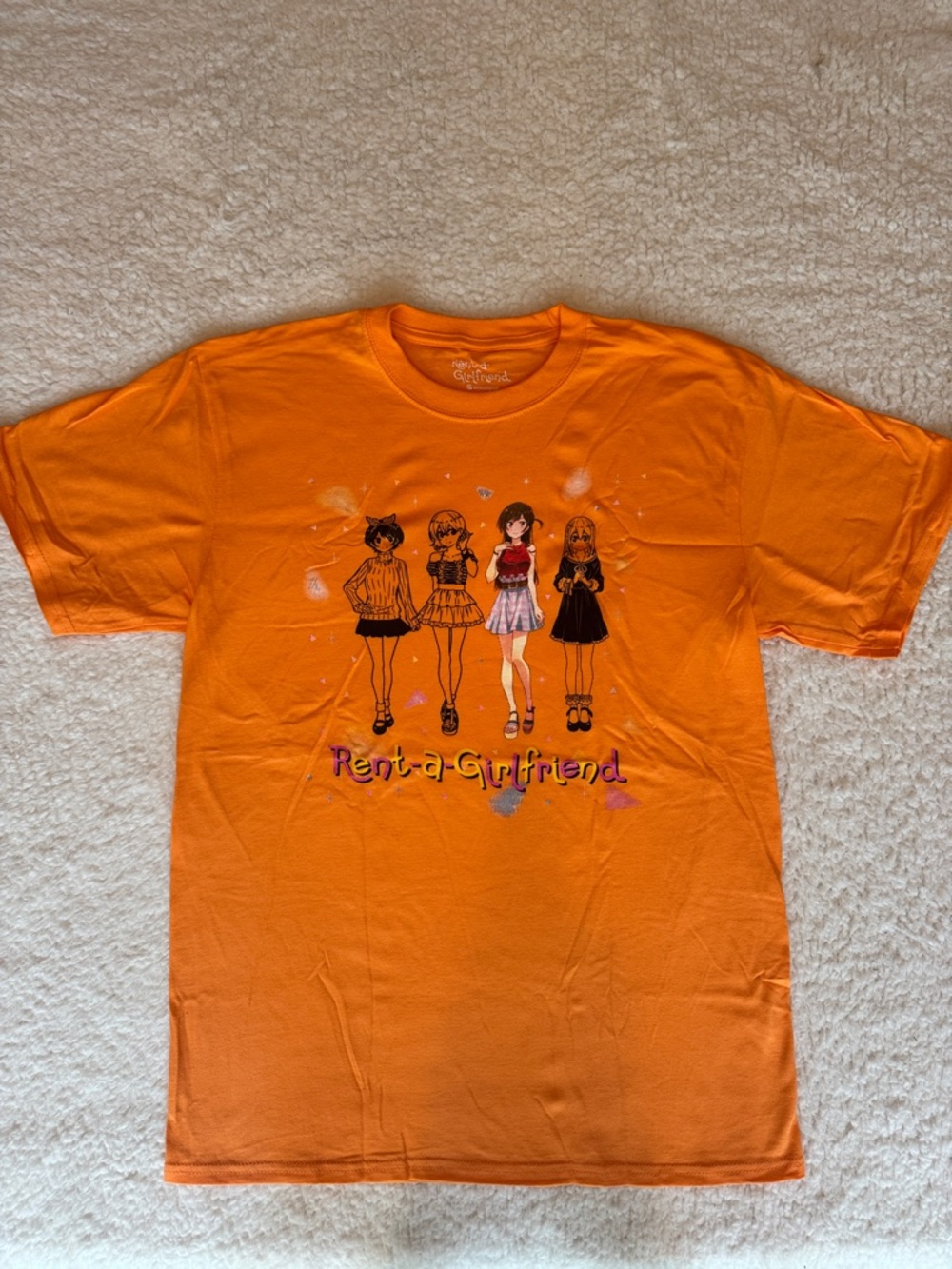Rent-A-Girlfriend Anime Graphic Tee‎ Orange Medium Lootwear